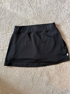 Prince Black Athletic Skort with White Logo